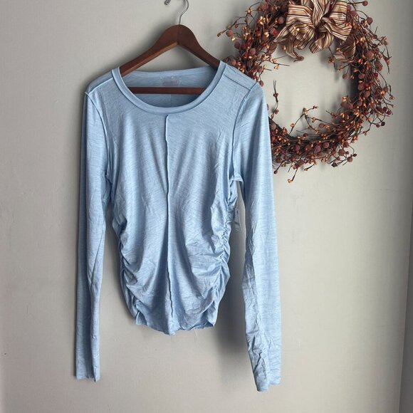 Free People Movement X HATCH SMALL Right On Run Layer Maternity Tops Blue - Picture 1 of 6